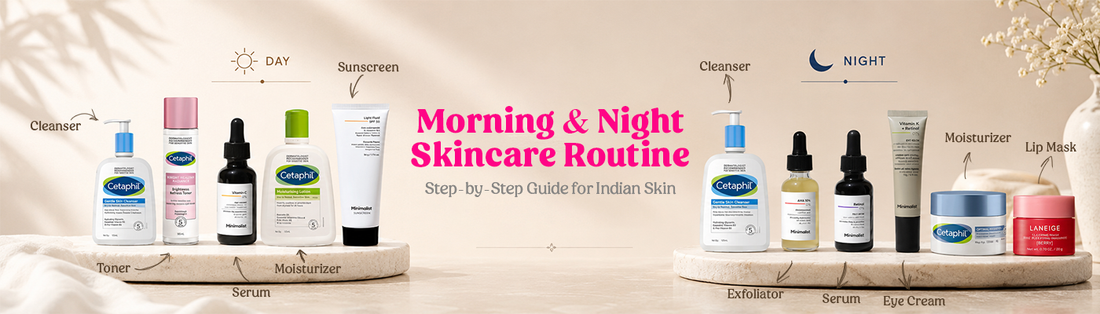 Morning and Night Skincare Routine: Step-by-Step Guide for Indian Skin