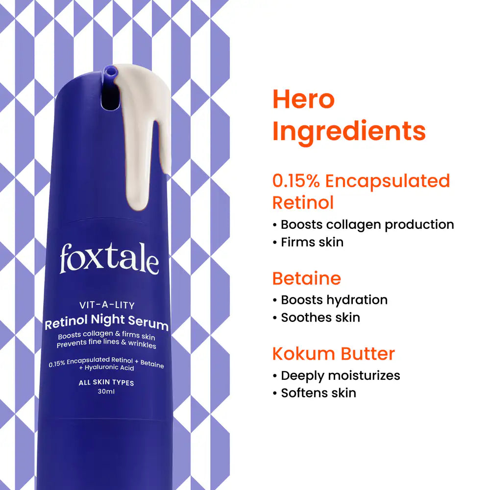 Foxtale 0.15% Retinol Night Serum-30ml