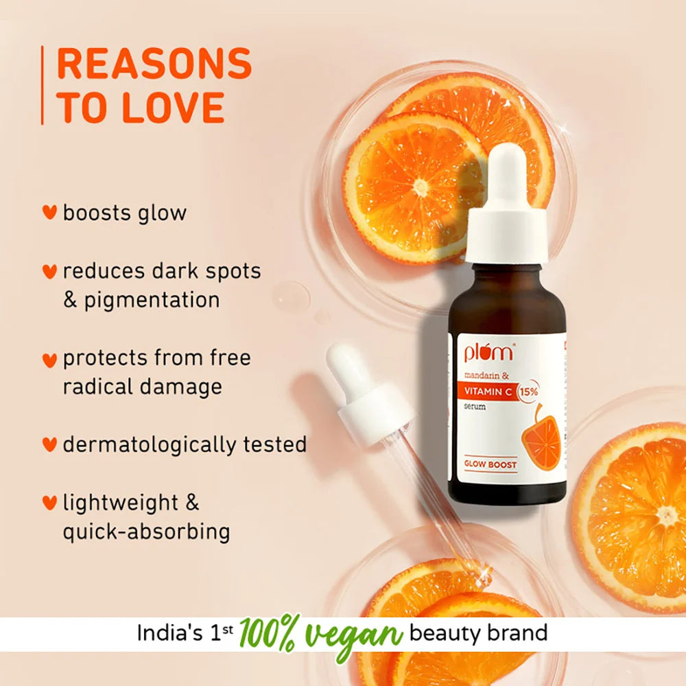 Plum 15% Mandarin & Vitamin C  Glow Boost Serum 30ml