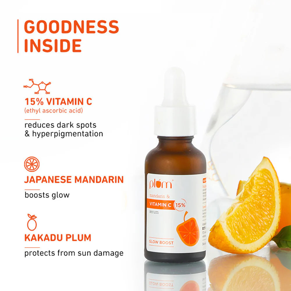 Plum 15% Mandarin & Vitamin C  Glow Boost Serum 30ml