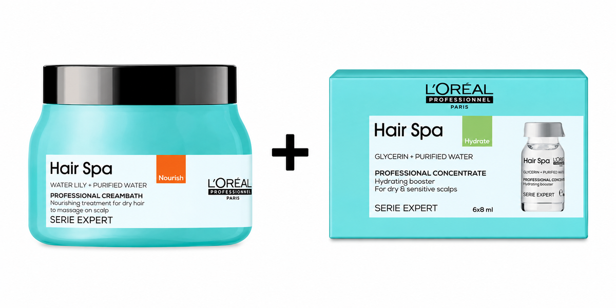 Loreal Hair Spa Deep Nourishing Creambath 490ml + Hydrating Concentrate Combo
