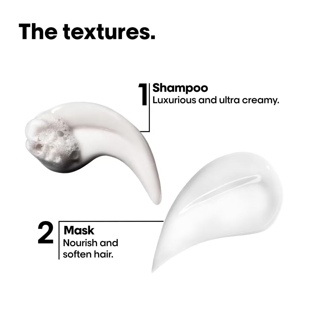 LOREAL PROFESSIONNEL Keratin Alpha Sleek Shampoo 300 ml & Hair Mask 250 ml Frizz Control Combo