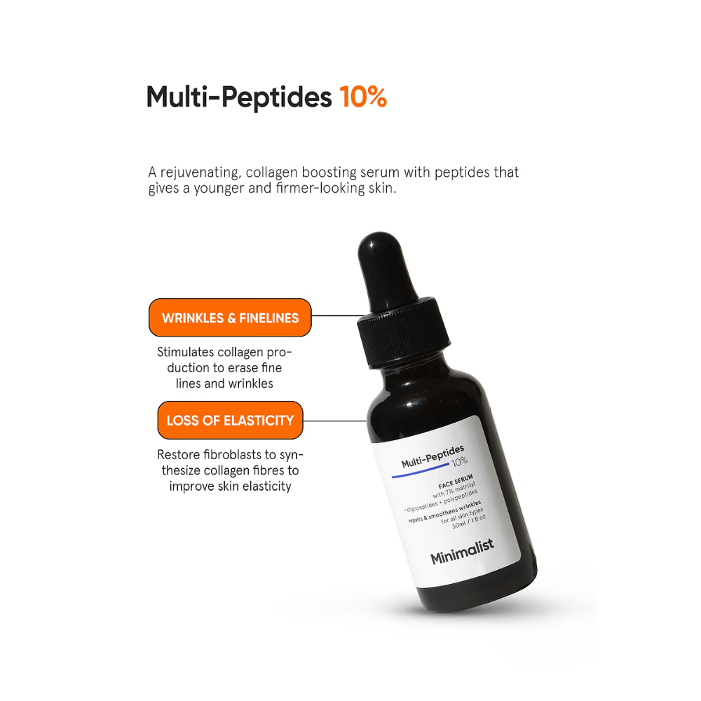 मिनिमलिस्ट मल्टी-पेप्टाइड्स 10% फेस सीरम 30ml