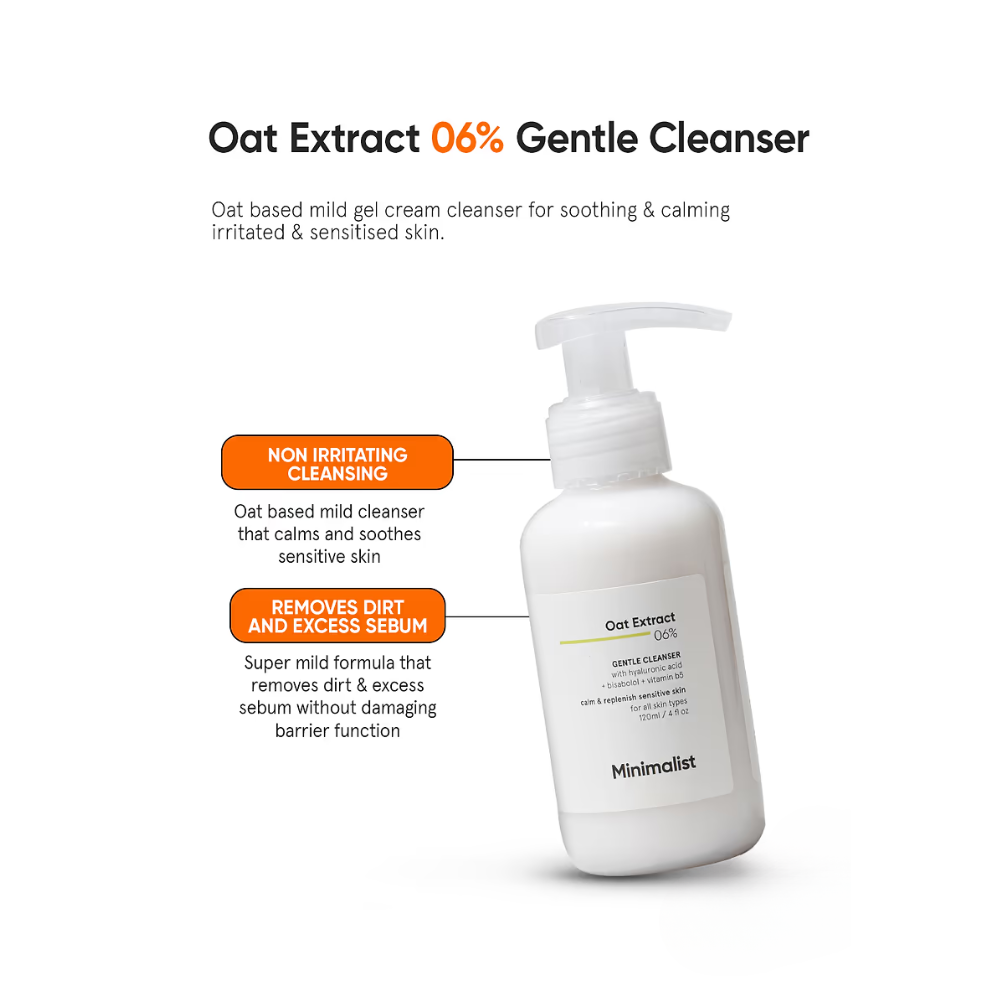 मिनिमलिस्ट ओट एक्सट्रैक्ट 06% क्लींजर 120ml