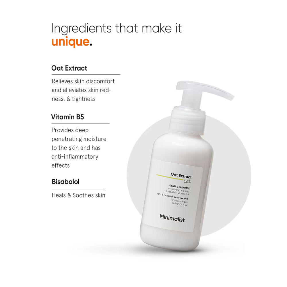 मिनिमलिस्ट ओट एक्सट्रैक्ट 06% क्लींजर 120ml