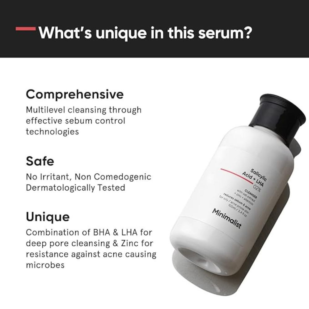 Minimalist Salicylic + LHA 02% Cleanser 100ml