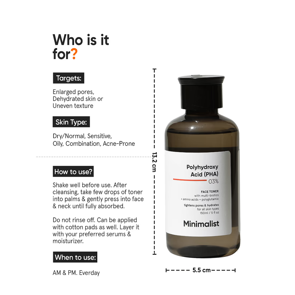 मिनिमलिस्ट पॉलीहाइड्रॉक्सी एसिड 03% टोनर 150ml