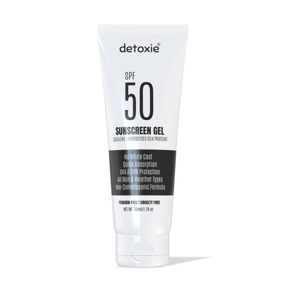Detoxie Squalene & Silk Protiens SPF50 Sunscreen Gel - 50ml
