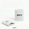 ALYV Sports Wrist Sweatband for Men & Women | White | Set of 2