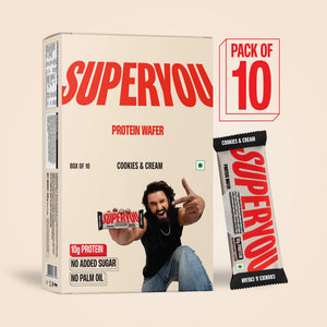 Super you Cookies & Cream Protein Wafers - Pack of 10