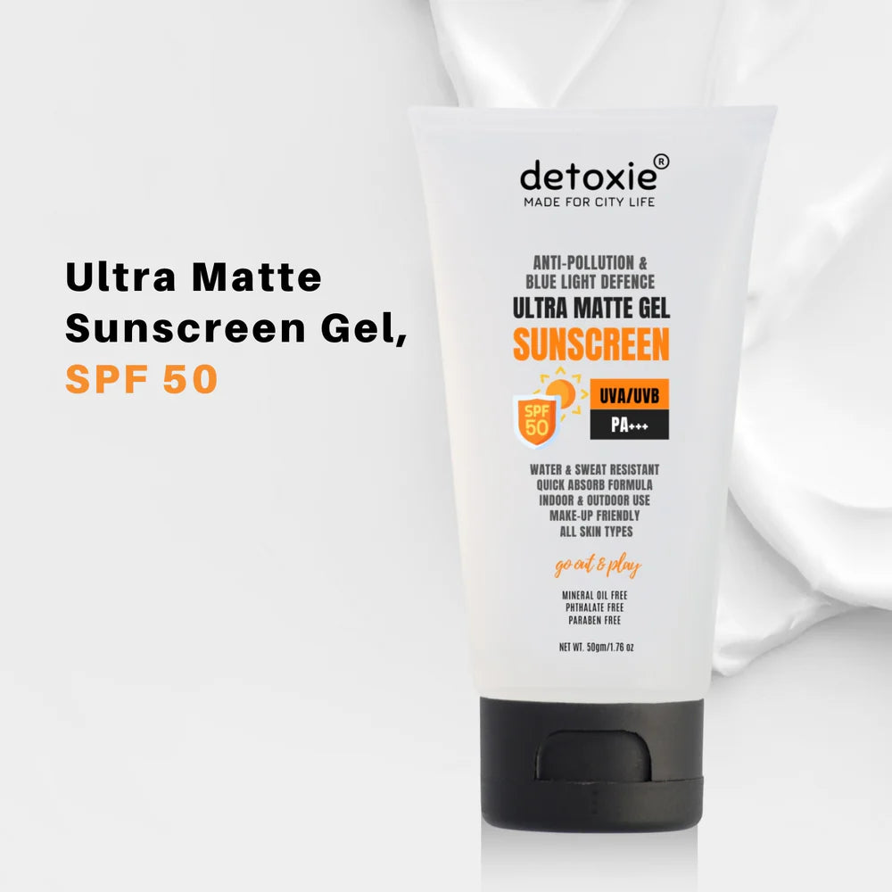 Detoxie Ultra Matte Sunscreen Gel SPF 50