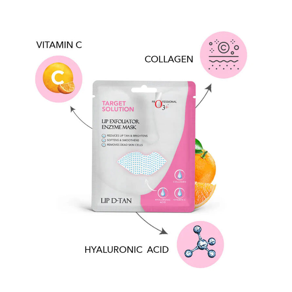 O3+ Lip Exfoliator Enzyme Mask 5g- Pack of 3