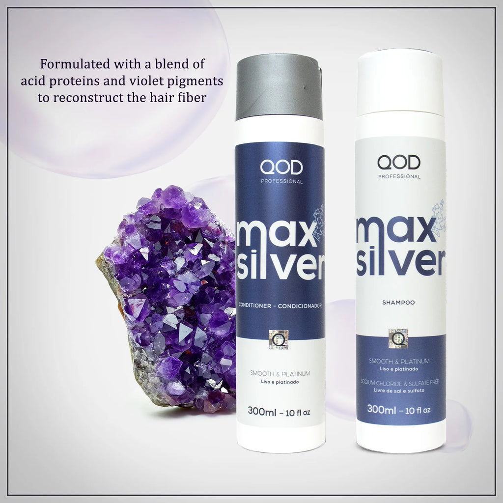 QOD Professional Max Silver Shampoo & Conditioner – 300ml Combo