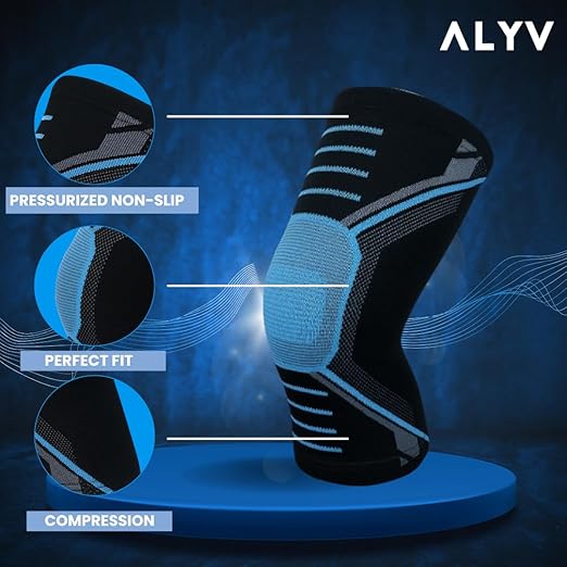ALYV Compression Knee Sleeves- Size-L