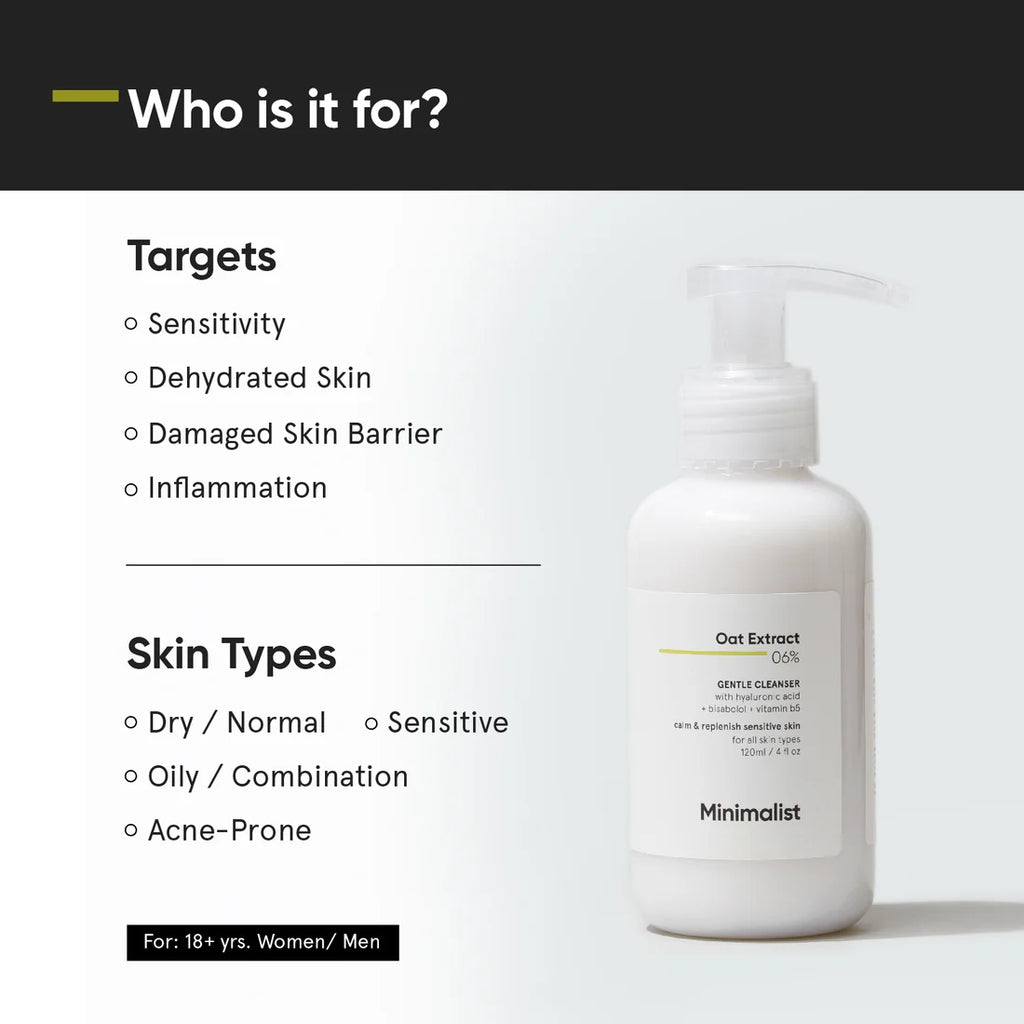 मिनिमलिस्ट ओट एक्सट्रैक्ट 06% क्लींजर 120ml