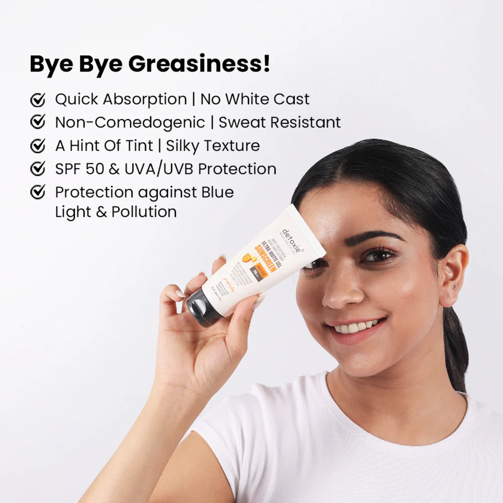 Detoxie Ultra Matte Sunscreen Gel SPF 50