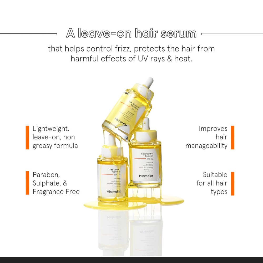 MINIMALIST FRIZZ CONTROL COMPLEX SPF 30 HAIR SERUM 50ML