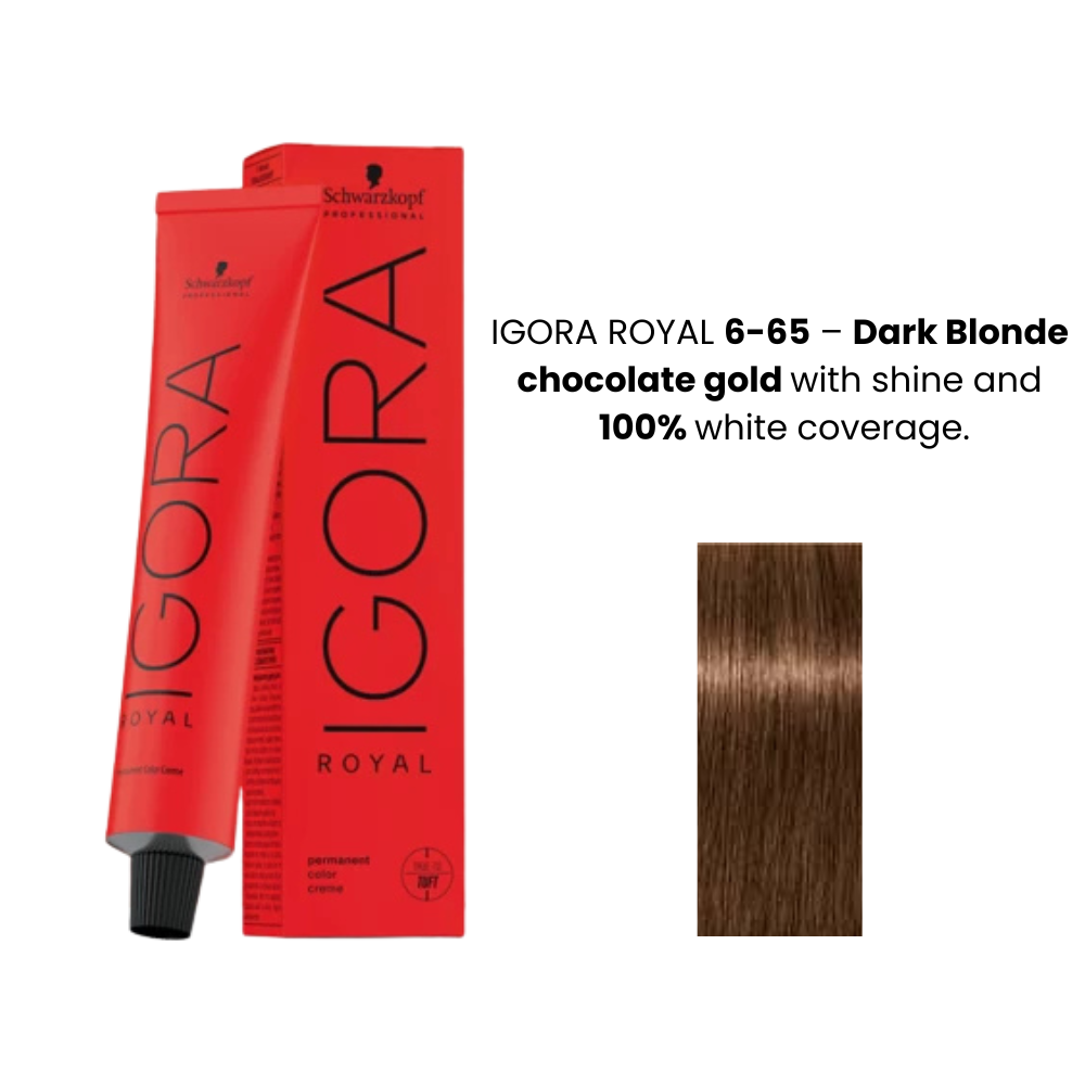 SCHWARZKOPF IGORA ROYAL HAIR COLOR SHADE NO 6-65 (60ML)