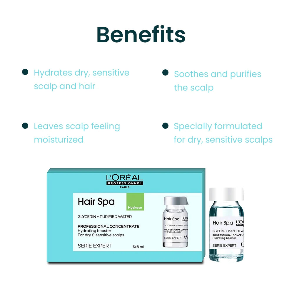 Loreal Hair Spa Repairing Creambath 490ml + Hydrating Concentrate Combo