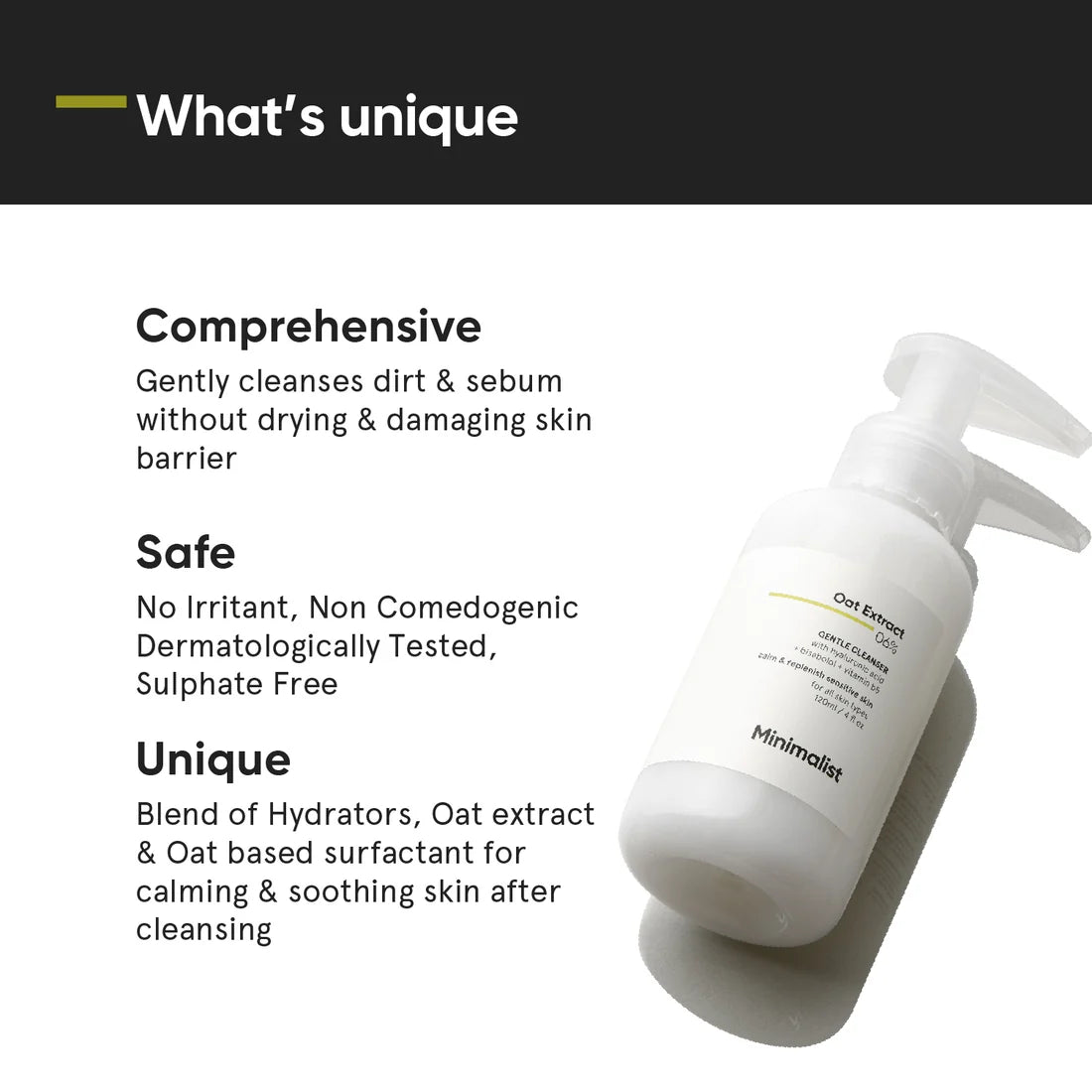 Minimalist B12+Oat Extract 6.5% Gentle Cleanser 120ml