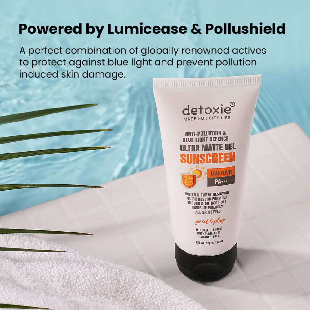 Detoxie Ultra Matte Sunscreen Gel SPF 50