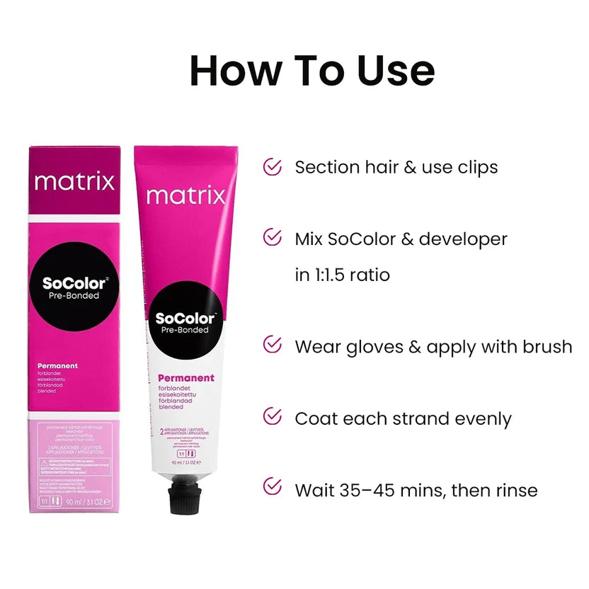 Matrix Socolor 3NN Dark Brown Hair Color + 20 Vol Developer 1000ml Combo