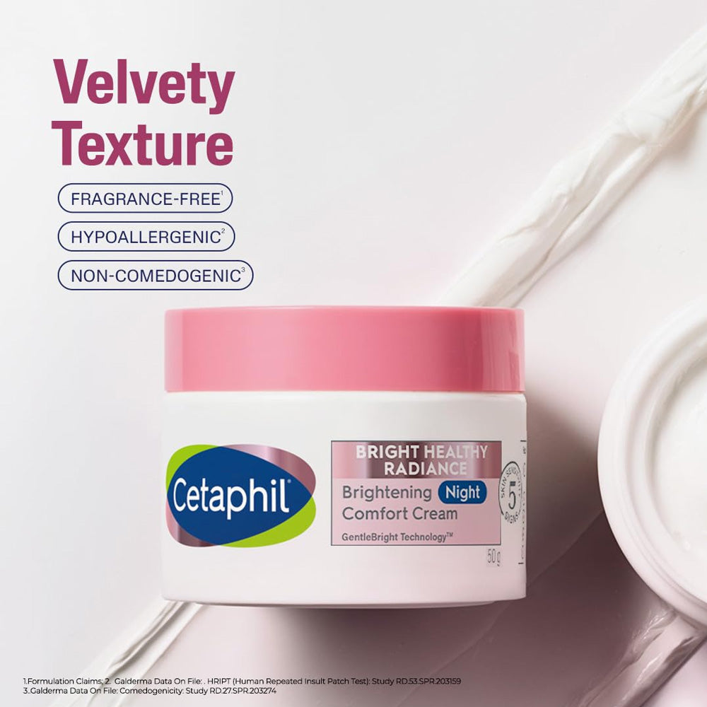 CETAPHIL BRIGHT HEALTHY RADIANCE BRIGHTENING NIGHT COMFORT CREAM 50GM
