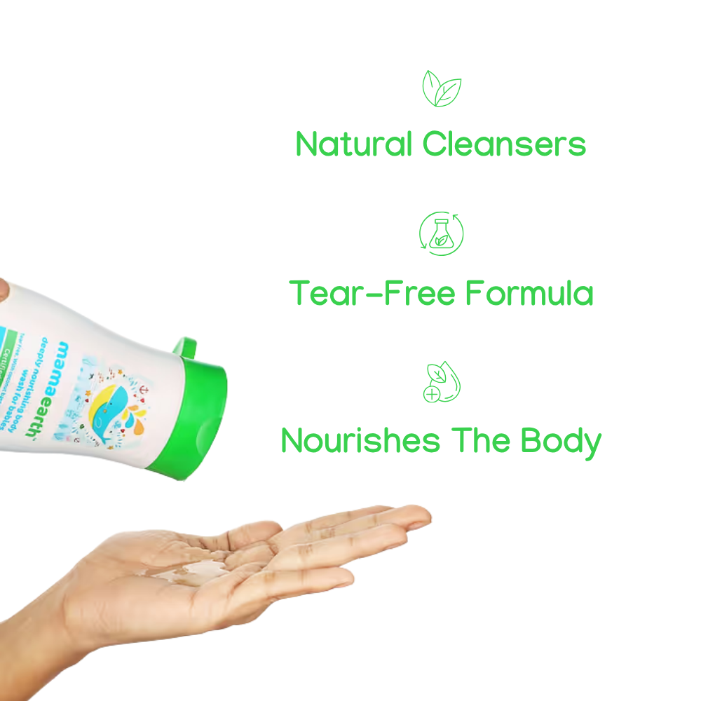 Mamaearth Deeply Nourishing Body Wash For Babies - 100 ml (Pack of 2)