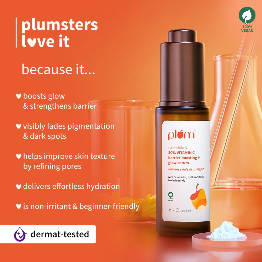 Plum 10% Calendula & Vitamin C Barrier Boosting + Glow Serum 30ml