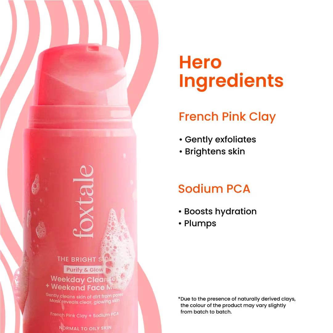 Foxtale Purify & Glow Cleanser + Mask 2 IN 1 -100ML