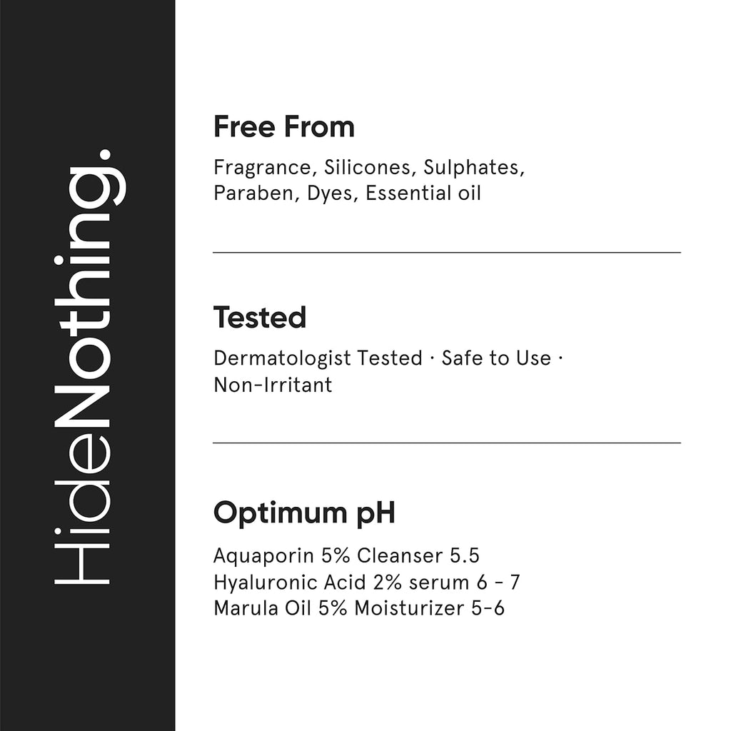 Minimalist Dry Skincare Kit, Routine Kit For Unisex, Face Wash, Moisturizer & Serum Combo
