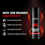 BEARDO Strong Hold Hair Spray- 192 Ml