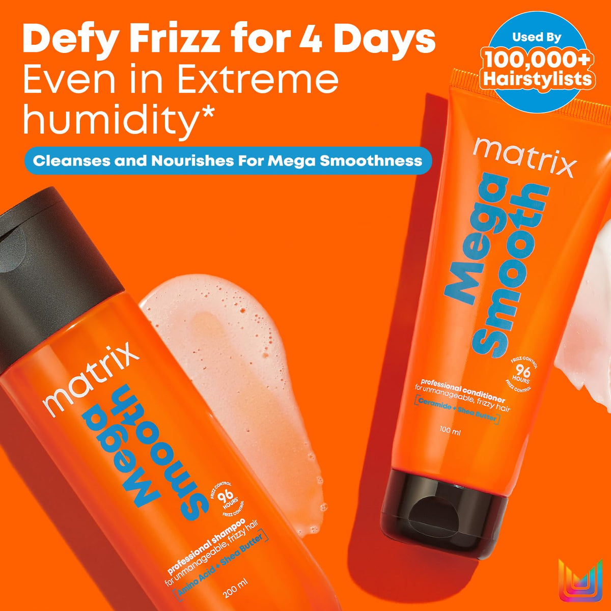 Matrix Professional Mega Smooth Shampoo and Conditioner Combo for Frizzy, Dry Unmanageable Hair