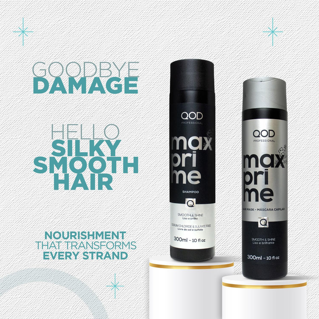 QOD Professional Max Prime After Treatment Shampoo & Hair Mask 300Ml Combo