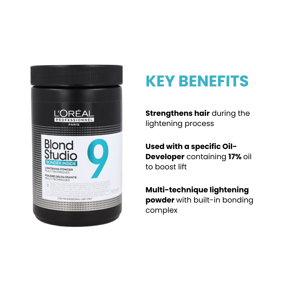Loreal Professionnel Blond Studio 9 Blonder Inside Lightening Powder (500Gm)