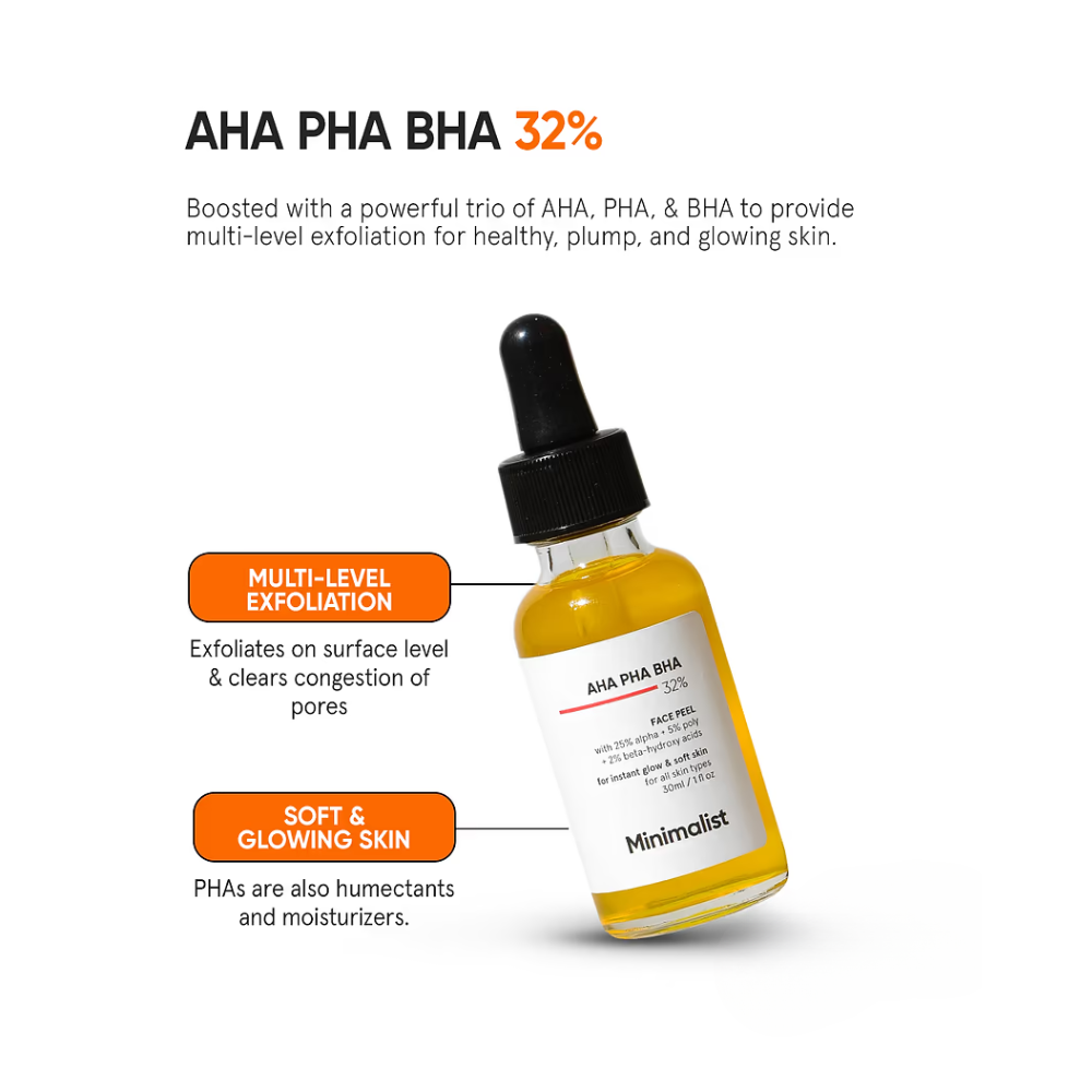मिनिमलिस्ट AHA PHA BHA 32% फेस पील 30ml