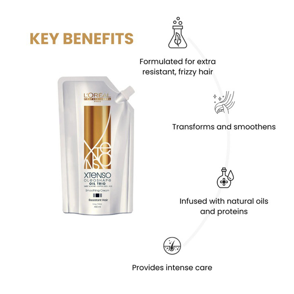 Loreal Xtenso Smoothing Cream Resistant Hair 400ML