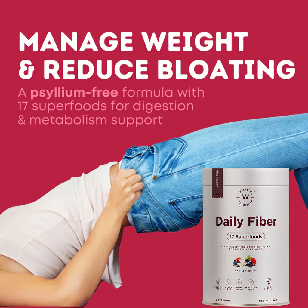 WELLBEING NUTRITION Daily Fiber-Vanilla Berry-240g