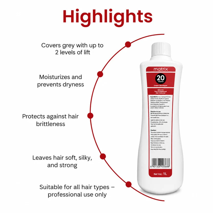 Matrix Wonder Color Ammonia Free Permanent Hair Color 3N (Dark Brown ) 90g + 20 Vol Developer 1000ml Combo
