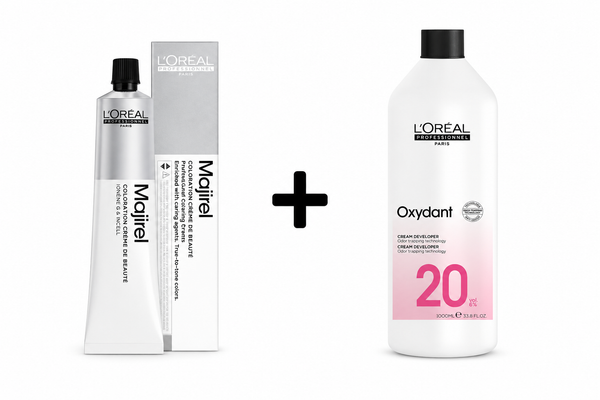 Loreal Majirel Hair Color 60ml  Shade 1 Black + Developer 1000ml Combo