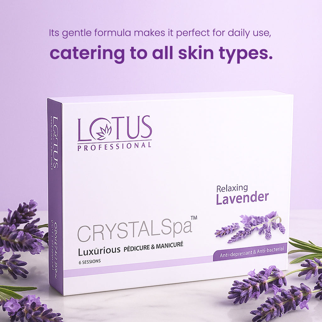 Lotus Professional Crystal Spa Luxurious Pedicure And Manicure, Relaxing Lavender 6 sessions