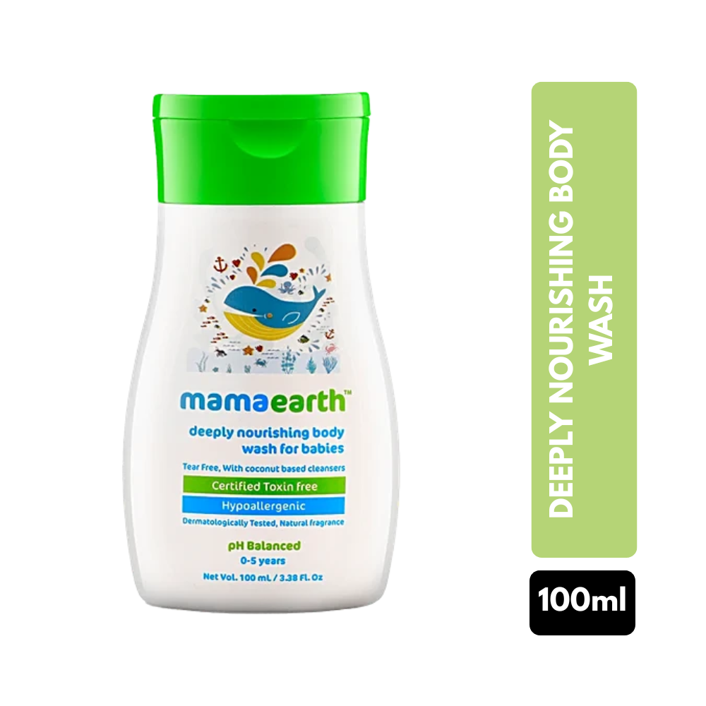 Mamaearth Deeply Nourishing Body Wash For Babies - 100 ml (Pack of 2)