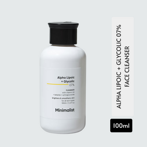 मिनिमलिस्ट अल्फा लिपोइक + ग्लाइकोलिक 07% फेस क्लींजर 100ml