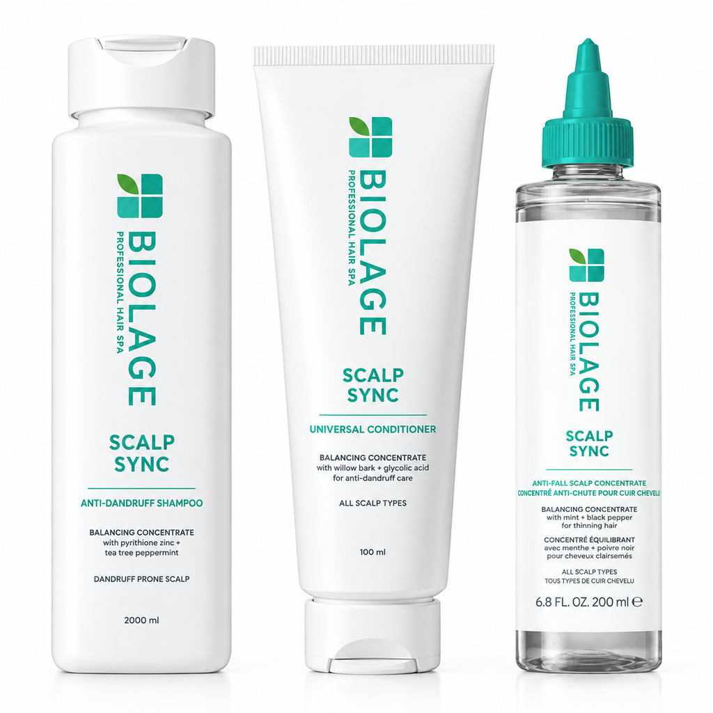 Matrix Biolage Scalp Sync Anti-Dandruff Shampoo Conditioner Concentrate combo
