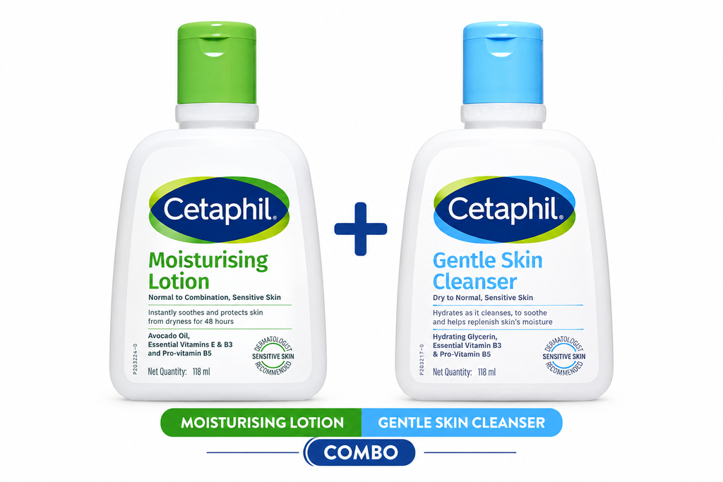 Cetaphil Moisturizing Lotion + Gentle Skin Cleanser, combo 118ml