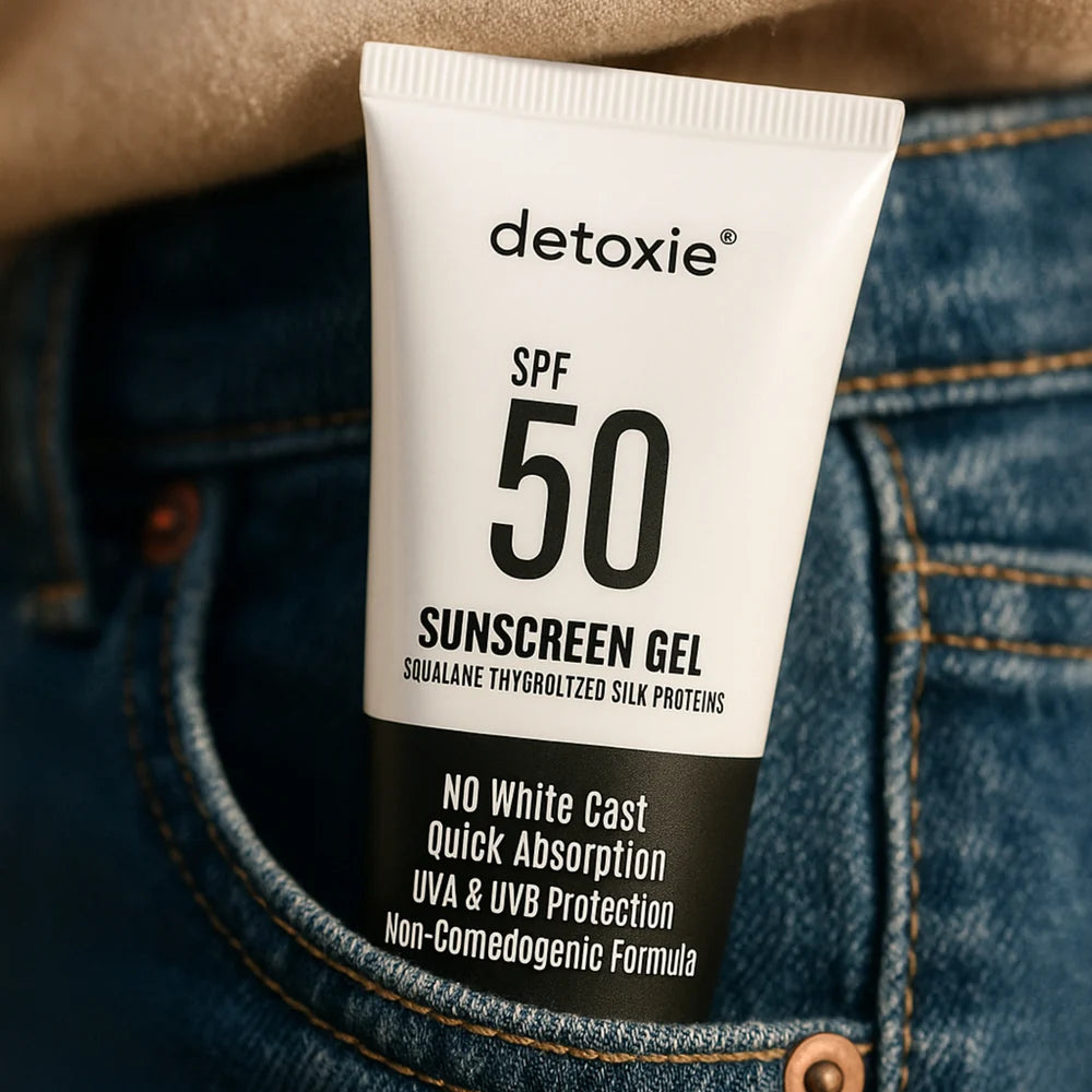 Detoxie Squalene & Silk Protiens SPF50 Sunscreen Gel - 50ml