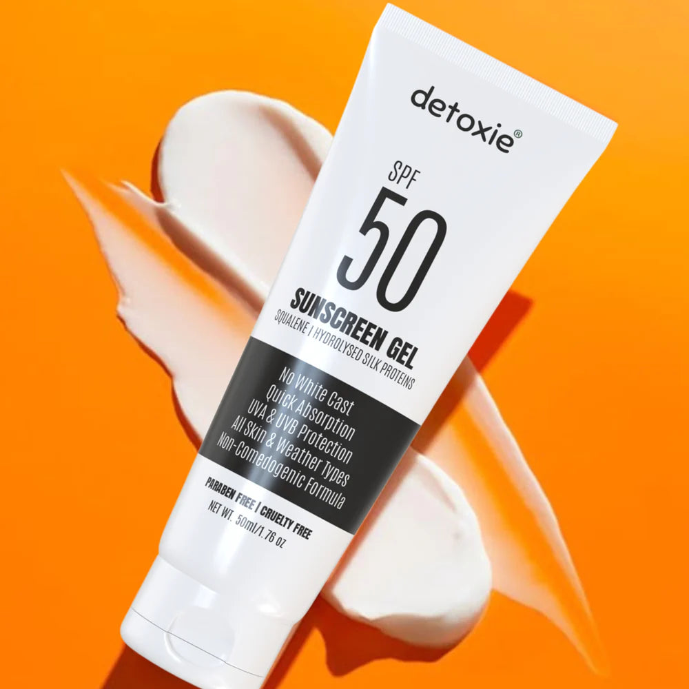 Detoxie Squalene & Silk Protiens SPF50 Sunscreen Gel - 50ml
