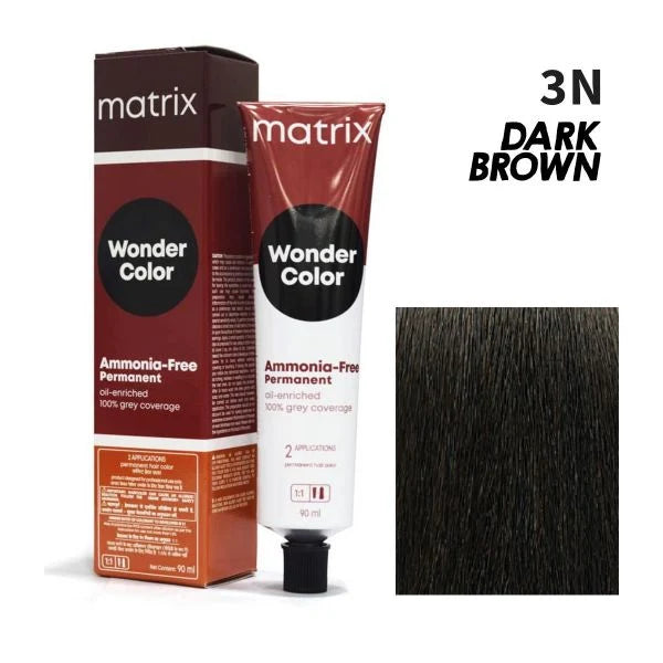 Matrix Wonder Color Ammonia Free Permanent Hair Color 3N (Dark Brown ) 90g + 20 Vol Developer 1000ml Combo