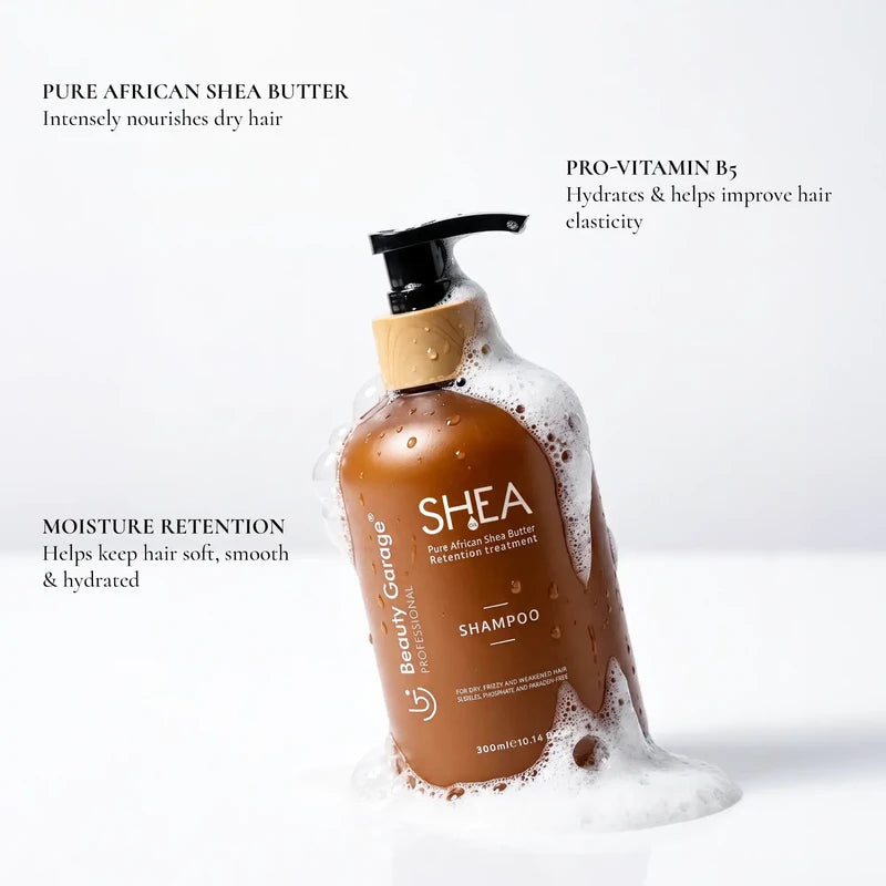Beauty Garage Shea Retention Shampoo 300ml & Hair Mask 250ml Combo
