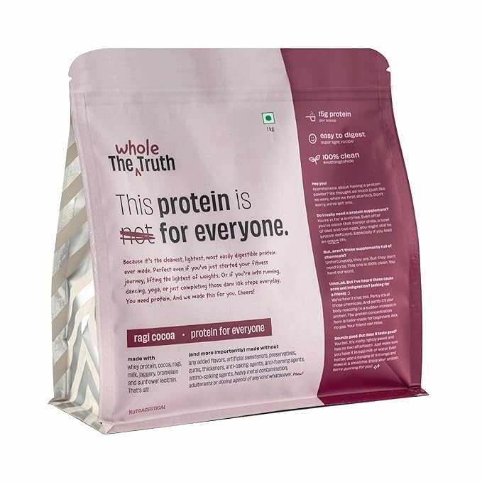 The Whole truth  15 grams Whey proteins | Raagi Cocoa